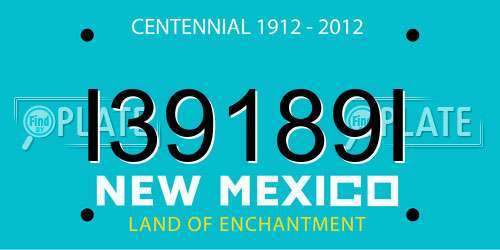I39189I New Mexico License Plate