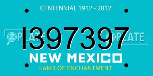I397397 New Mexico License Plate