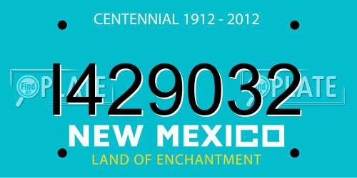 I429032 New Mexico License Plate