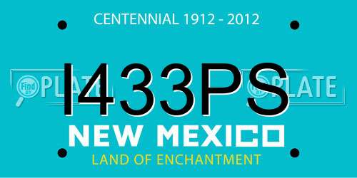 I433PS New Mexico License Plate