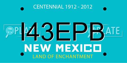 I43EPB New Mexico License Plate