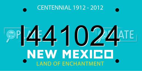 I441024 New Mexico License Plate