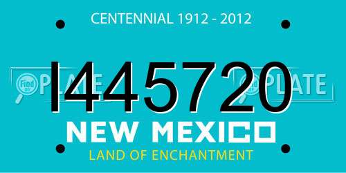 I445720 New Mexico License Plate