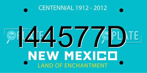 I44577D New Mexico License Plate