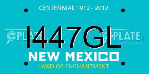 I447GL New Mexico License Plate