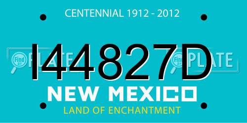 I44827D New Mexico License Plate