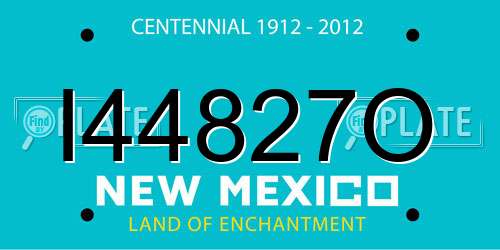 I44827O New Mexico License Plate