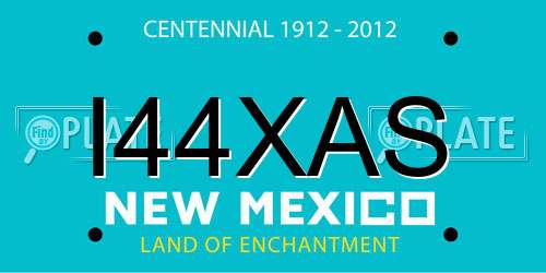 I44XAS New Mexico License Plate