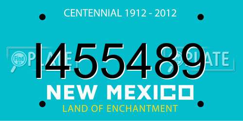 I455489 New Mexico License Plate