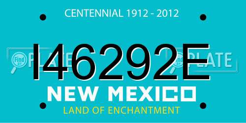 I46292E New Mexico License Plate