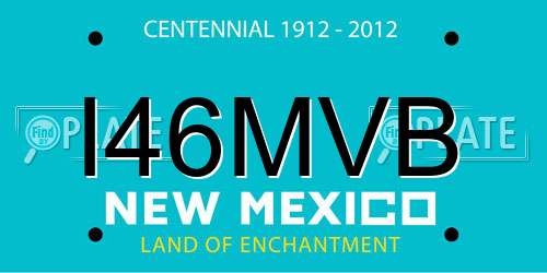 I46MVB New Mexico License Plate