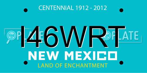 I46WRT New Mexico License Plate