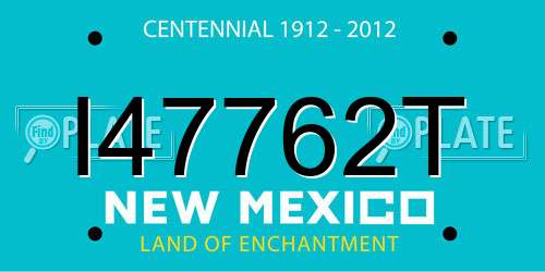 I47762T New Mexico License Plate