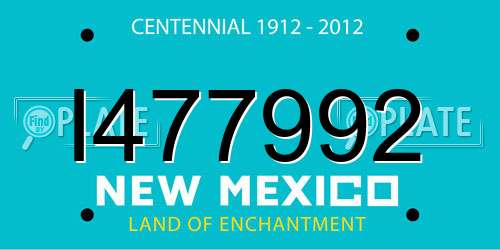 I477992 New Mexico License Plate