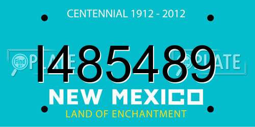 I485489 New Mexico License Plate