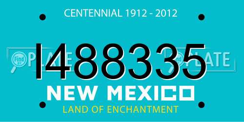 I488335 New Mexico License Plate