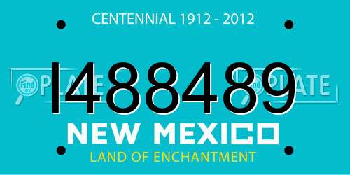 I488489 New Mexico License Plate
