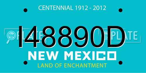 I48890D New Mexico License Plate