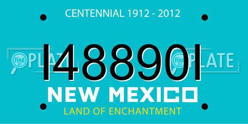 I48890I New Mexico License Plate