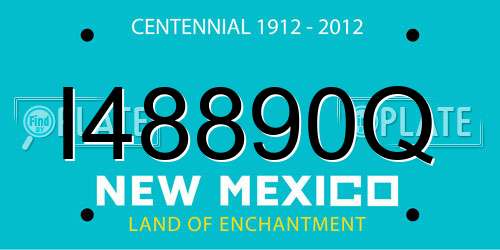 I48890Q New Mexico License Plate