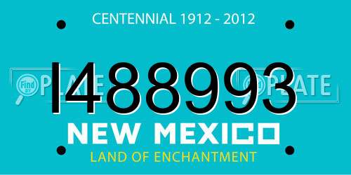 I488993 New Mexico License Plate