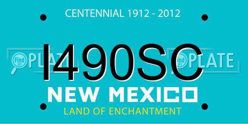I490SC New Mexico License Plate