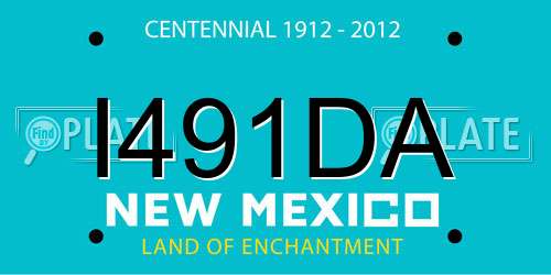I491DA New Mexico License Plate