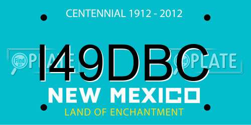 I49DBC New Mexico License Plate