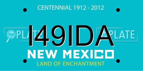 I49IDA New Mexico License Plate