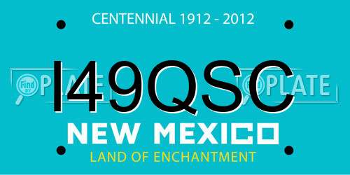 I49QSC New Mexico License Plate