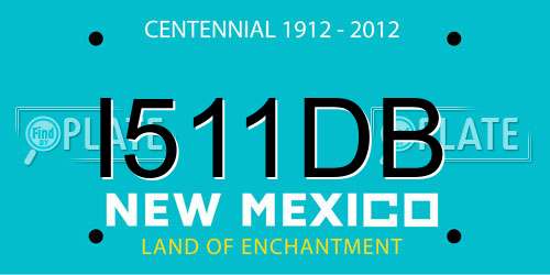 I511DB New Mexico License Plate