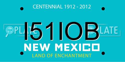 I51IOB New Mexico License Plate