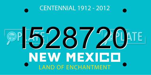 I528720 New Mexico License Plate