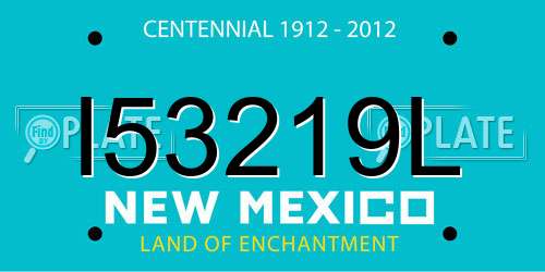 I53219L New Mexico License Plate