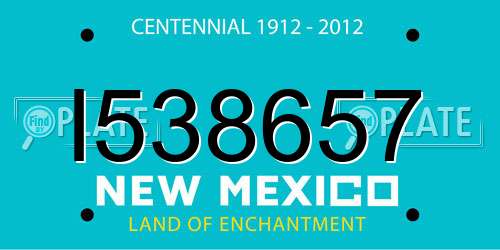 I538657 New Mexico License Plate