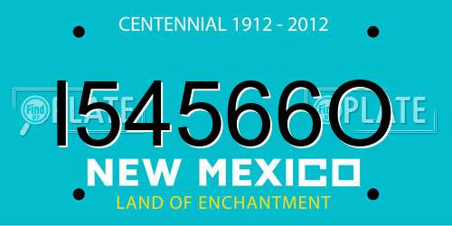 I54566O New Mexico License Plate