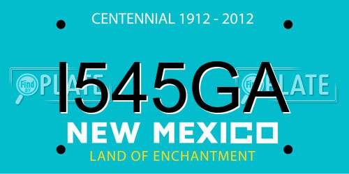 I545GA New Mexico License Plate