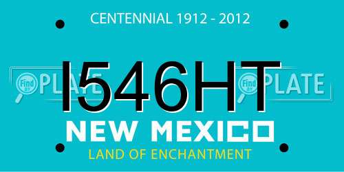 I546HT New Mexico License Plate
