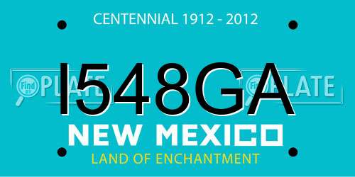 I548GA New Mexico License Plate