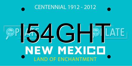 I54GHT New Mexico License Plate
