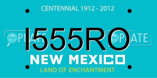 I555RO New Mexico License Plate