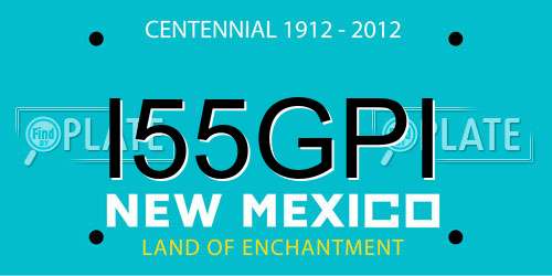 I55GPI New Mexico License Plate