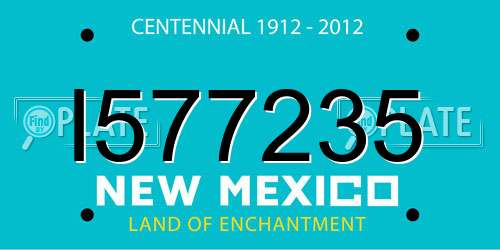 I577235 New Mexico License Plate