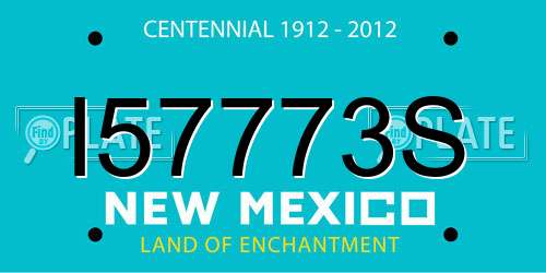 I57773S New Mexico License Plate