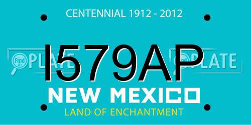 I579AP New Mexico License Plate