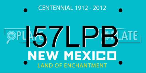 I57LPB New Mexico License Plate