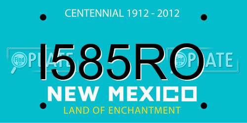 I585RO New Mexico License Plate