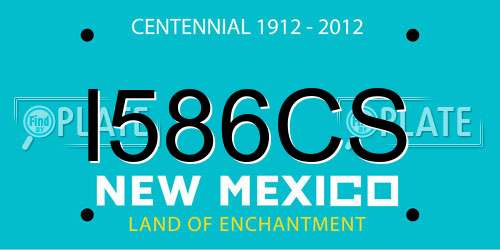 I586CS New Mexico License Plate
