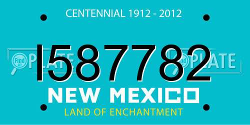 I587782 New Mexico License Plate