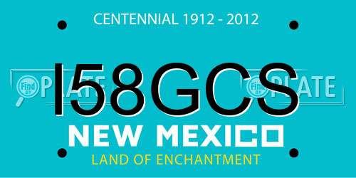 I58GCS New Mexico License Plate